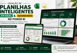 Eu vou fazer Planilhas Excel e Power BI
