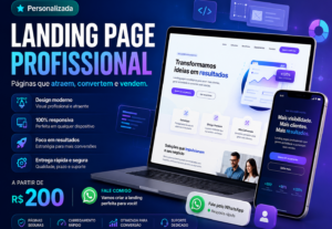 Eu vou Fazer a sua landing page do jeito que você quiser.