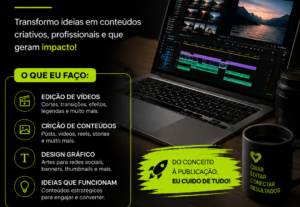 Eu vou Fazer edição de vídeos e imagens para você.