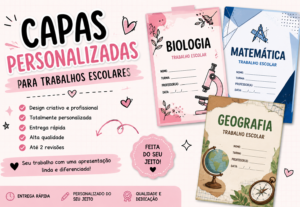 Eu vou fazer Capa para trabalho escolar