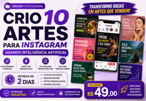 Eu vou Criar 10 artes profissionais para Instagram usando IA