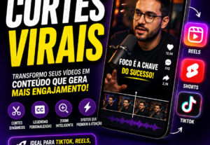 Eu vou criar cortes do seu video para ter mais engajamento.