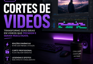Eu vou criar cortes do seu video em até 3 horas