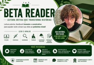 Eu vou ser o beta reader da sua obra literária