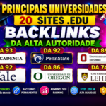 Eu vou criar backlinks de grandes universidades e escolas