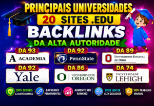 Eu vou criar backlinks de grandes universidades e escolas