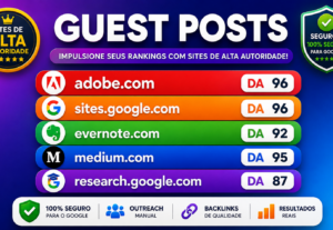 Eu vou fazer 20 guest post - contextual backlinks grandes si...