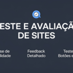 Eu vou prestar serviço de teste em site e app.