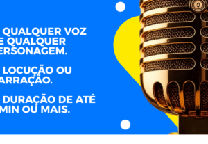 Eu vou imitar qualquer personagem ou narrar oque quiser.