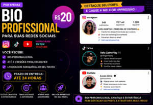 Eu vou Criar uma bio profissional para Instagram