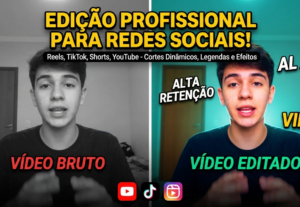 Eu vou Editar seu vídeo curtos em até 24h com qualidade