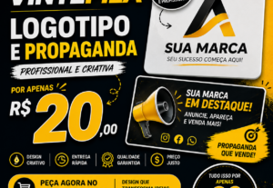 Eu vou fazer uma Promoção de logo e propaganda criativa