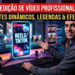 Eu vou editar seus vídeos para Reels, TikTok ou Shorts
