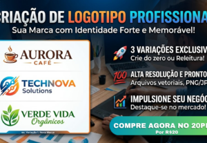 Eu vou criar 3 versões de logotipo para seu negócio