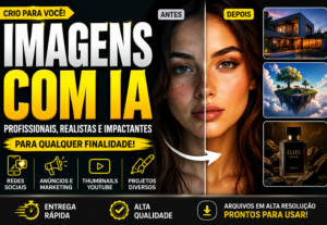 Eu vou fazer thumbnails, artes e imagens com IA