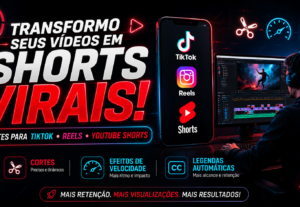 Eu vou Cortar qualquer video para tiktok,reels,shorts e etc