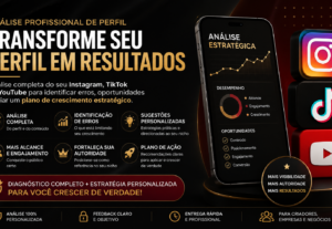 Eu vou analisar o seu perfil. Yt, Insta, Tktk