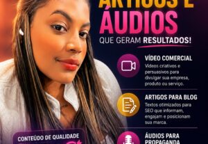 Eu vou criar vídeo comercial e áudio profissional
