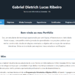 Eu vou criar um site portfólio profissional e moderno