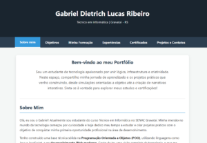 Eu vou criar um site portfólio profissional e moderno