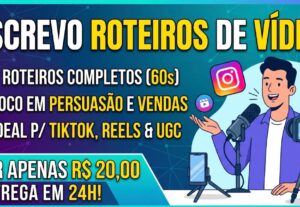 Eu vou escrever 2 roteiros persuasivos para seu negócio