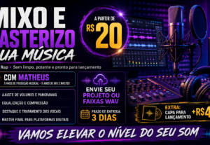 Eu vou mixar e masterizar sua música