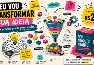 Eu vou transformar sua ideia em um produto pronto para vende