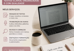 Eu vou redigir e transcrever seus textos.