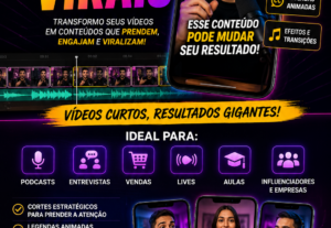 Eu vou fazer edição de video e cortes virais para internet
