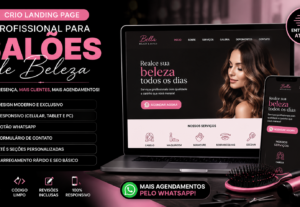 Eu vou fazer sua Landing Page Salões de Beleza
