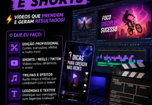 Eu vou Editor de videos, shorts e desing de convites e logos