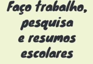 Eu vou Fazer redação, slide ou trabalho escrito