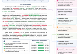 Eu vou corrigir a sua redação de forma detalhada