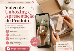 Eu vou gravar vídeo de unboxing e apresentação de produto