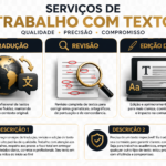 Eu vou traduzir editar textos revisar tudo