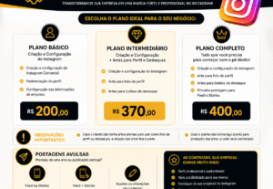Eu vou criar e gerenciar a rede da sua empresa no Instagram