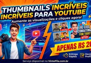 Eu vou Criar uma capa/thumbnail para YouTube.