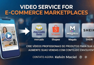 Eu vou editar seus vídeos para anúncios nos marketplaces.