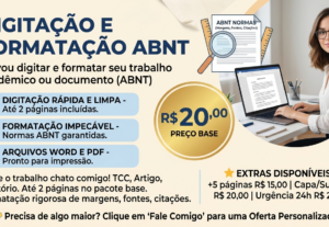 Eu vou Formatar e digitar seu trabalho acadêmico ABNT