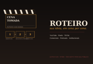 Eu vou escrever roteiros criativos e profissionais para qual