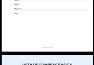 Eu vou Fazer Lista de compras personalizada
