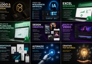 Eu vou fazer Logos, Vídeos IA e Excel