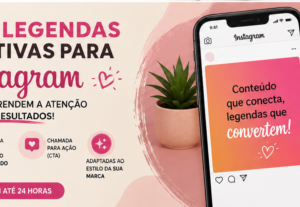 Eu vou Criar legendas criativas para Instagram