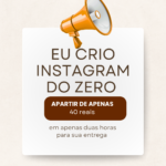 Eu vou criar um Instagram para sua empresa