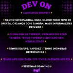 Eu vou clonar site/oferta ou criar do zero.