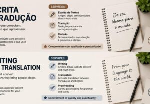 Eu vou fazer escrita e tradução diretamente para ajudar você
