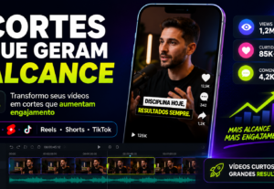 Eu vou Criar cortes de vídeos para gerar alcance e engajamen...
