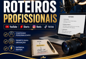 Eu vou criar roteiros profissionais para YouTube e Shorts