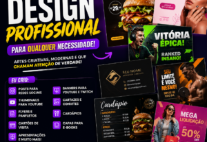 Eu vou criar qualquer arte ou design profissional