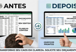Eu vou Organizar suas planilhas e crio relatórios